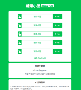 绿色HTML导航页原加了PING和音乐框-糖果小屋